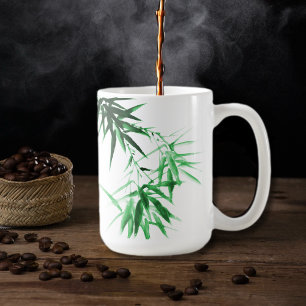 Green Bamboo Twig Coffee Mug