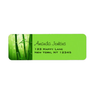 Green Bamboo With Pale Bokeh Lights In The Back