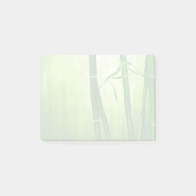 Green Bamboo With Pale Bokeh Lights In The Back Post-it Notes (Front)