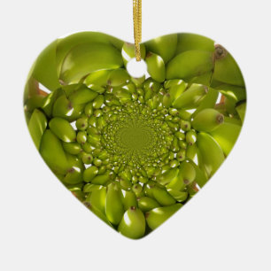 Green Banana Kaleidoscope Art Print/Graphic Ceramic Ornament
