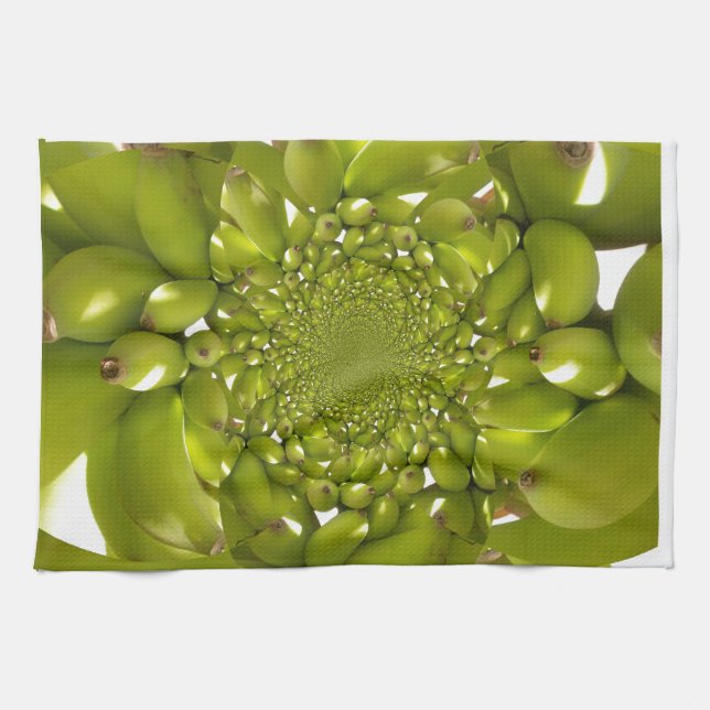 Green Banana Kaleidoscope Art Print/Graphic Kitchen Towel (Horizontal)
