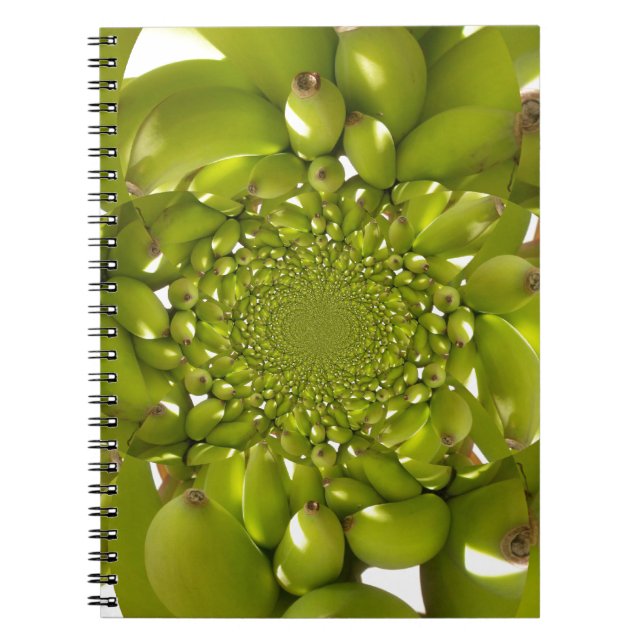 Green Banana Kaleidoscope Art Print/Graphic Notebook (Front)