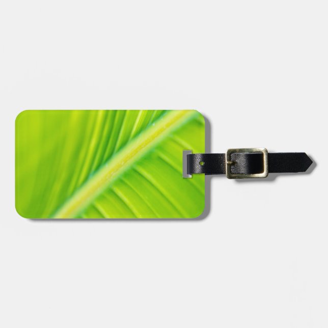 green banana leaf luggage tag (Front Horizontal)