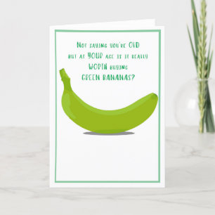 Green bananas holiday card