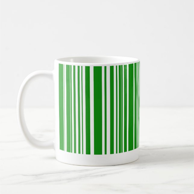Green Barcode Coffee Mug (Left)