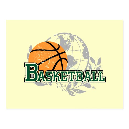 Green Basketball Tshirts and Gifts Postcard