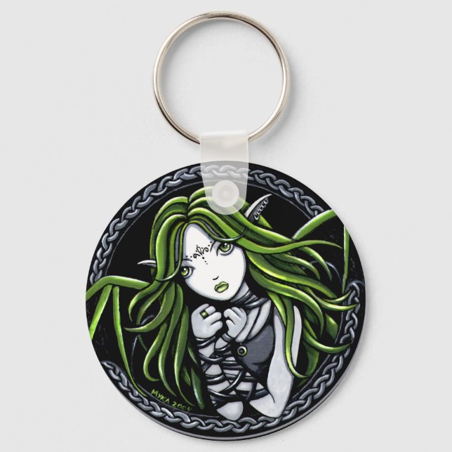 "Green Bat" Bound Fairy Keychain (Front)