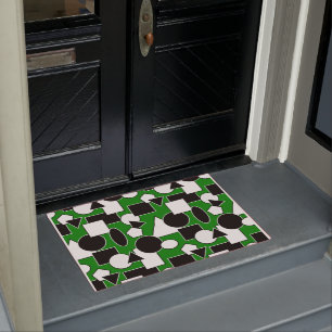 Green Bauhaus Collage  Doormat