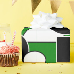 Green Bauhaus Collage Wrapping Paper