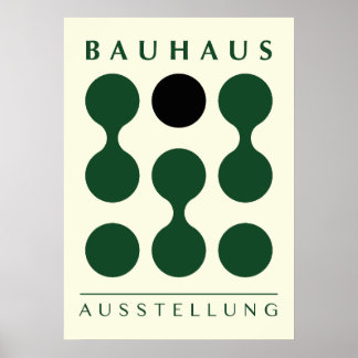 Green Bauhaus print, printable green Bauhaus wall Poster