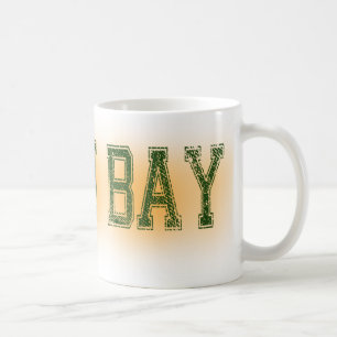 Green Bay Green and Gold Grunge Coffee Mug