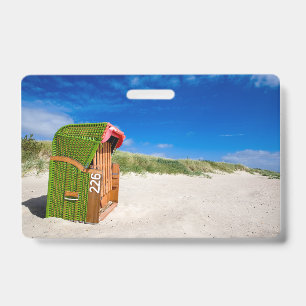 Green Beach chair at the North Sea Badge