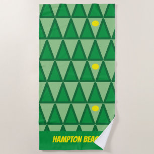 Green Beach Towel Customized Beach Name