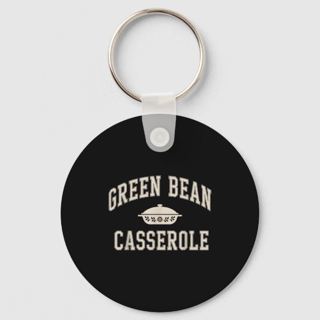 Green Bean Cerole Thanksgiving  Keychain (Front)