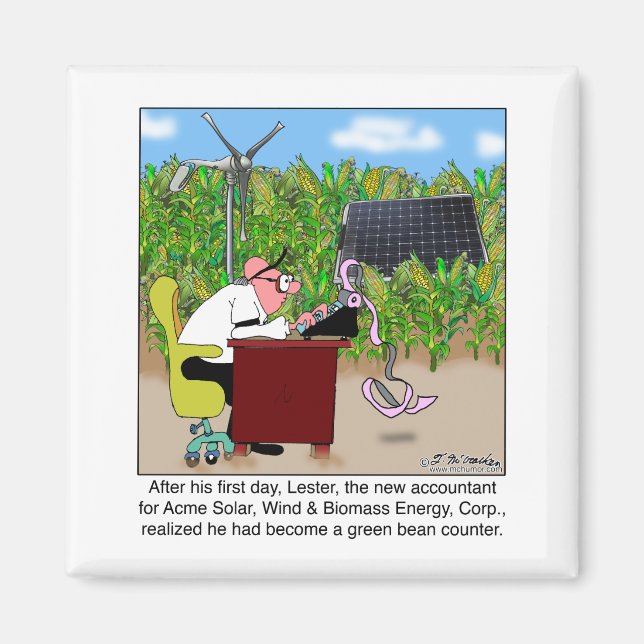 Green Bean Counter Magnet (Front)