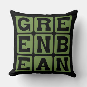 Green Bean, Vegetable Throw Pillow