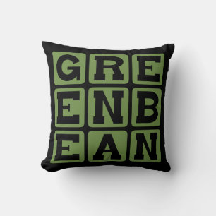 Green Bean, Vegetable Throw Pillow