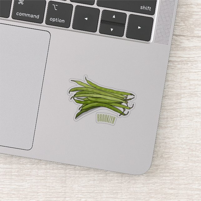 Green beans cartoon illustration  (Detail)