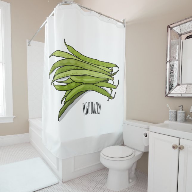 Green beans cartoon illustration  (In Situ)