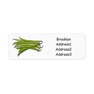 Green beans cartoon illustration