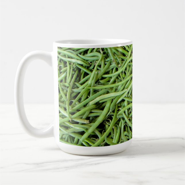 Green beans coffee mug (Left)