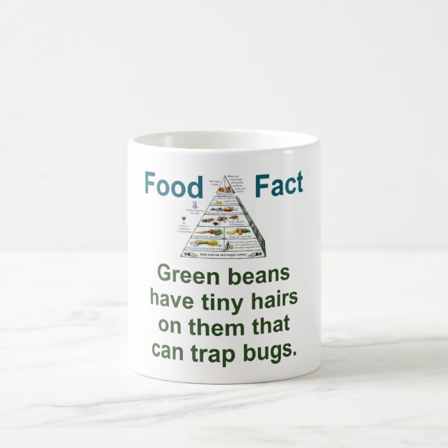 Green Beans Have Tiny Hairs  - Food Fact Coffee Mug (Center)