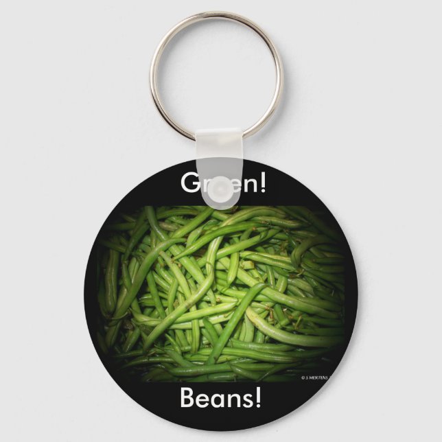 Green Beans in Spotlight Keychain (Front)