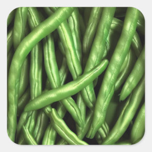 Green Beans Square Sticker