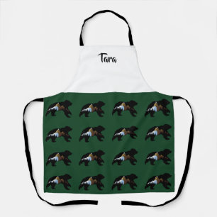 Green Bear Lover's "Bears with Mountains" Apron