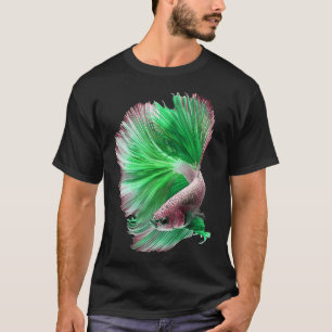 Green Beautiful Guppy fish Fancy Guppies Thai figh T-Shirt