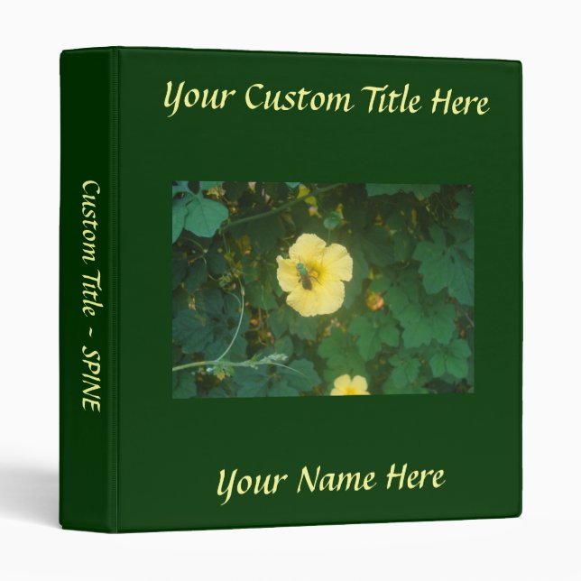 Green Bee Custom Binder (Front/Spine)