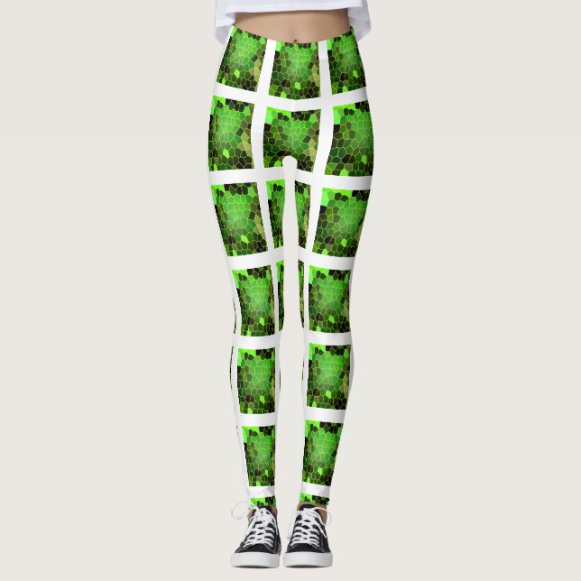 Green Bee Hive Leggings (Front)