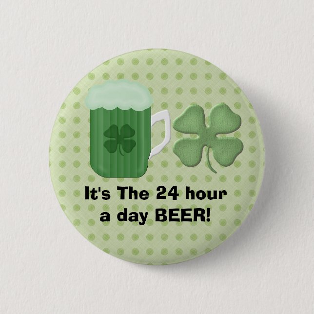 Green Beer Button (Front)
