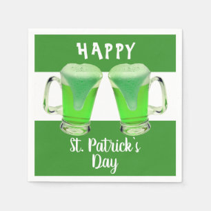 Green Beer Glass Happy St. Patrick`s day  Napkin