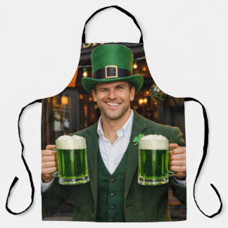 Green Beer Irish All-Over Print Apron number 2