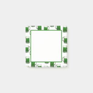 Green Beer Mugs - White Notes