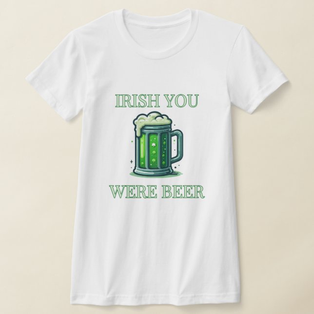 Green Beer Pun T-Shirt (Laydown)