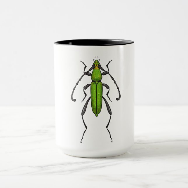 Green beetle mug (Center)