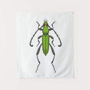 Green beetle tapestry