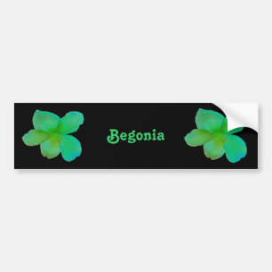 Green Begonia Customizable Bumper Sticker