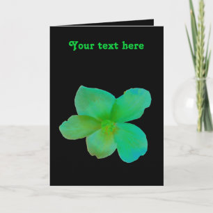 Green Begonia Customizable Greeting Card