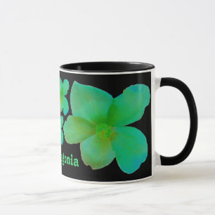 Green Begonia Customizable Mug