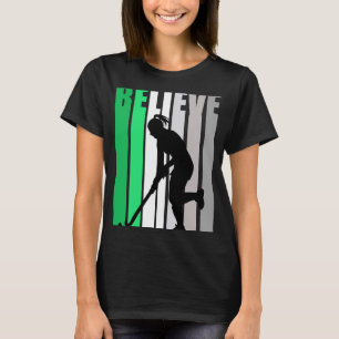 Green Believe Motivating Girls Team Retro Graphic T-Shirt