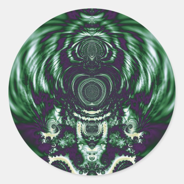 Green Bell Classic Round Sticker (Front)