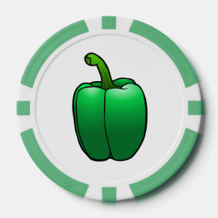 Green Bell Pepper Poker Chips