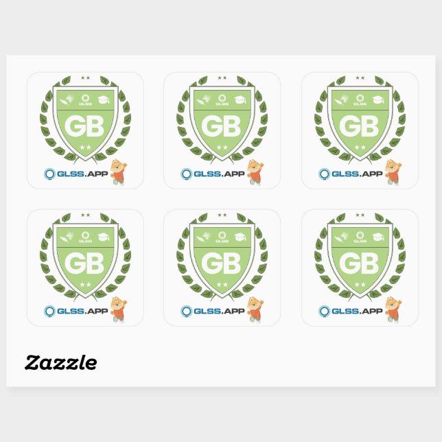 Green Belt Certified - GLSS.app Square Sticker (Sheet)