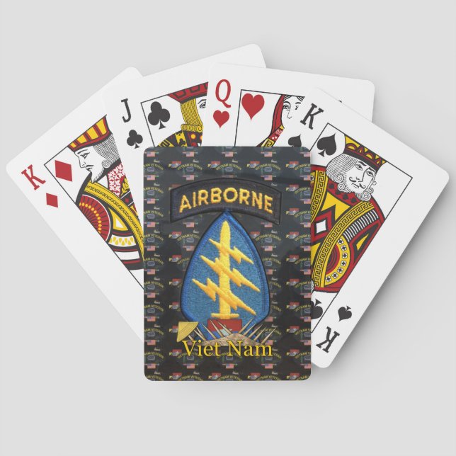 green berets special forces vietnam nam playing cards (Back)