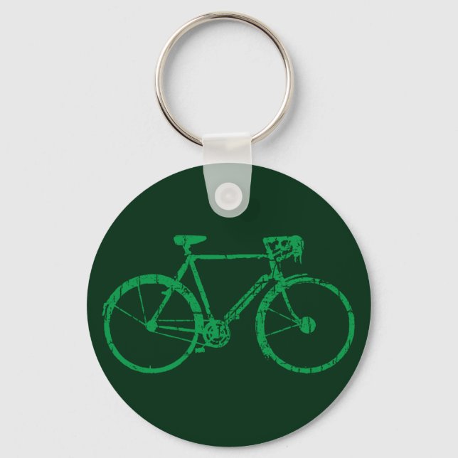 green bicycle keychain (Front)