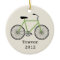 Green Bicycle Personalized Ornament