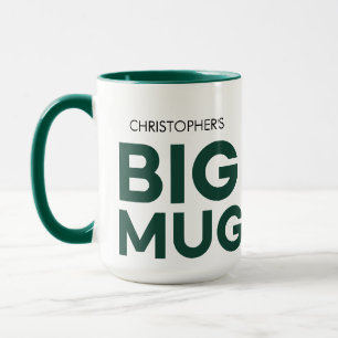Green Big Mug   Huge Mug   Custom Name Mug